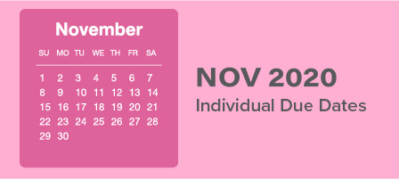 November 2020 Individual Due Dates