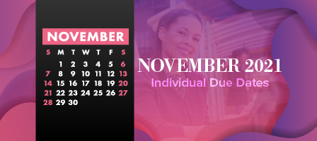 November 2021 Individual Due Dates