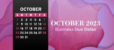 October 2023 Business Due Dates