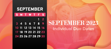 September 2023 Individual Due Dates