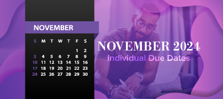 November 2024 Individual Due Dates